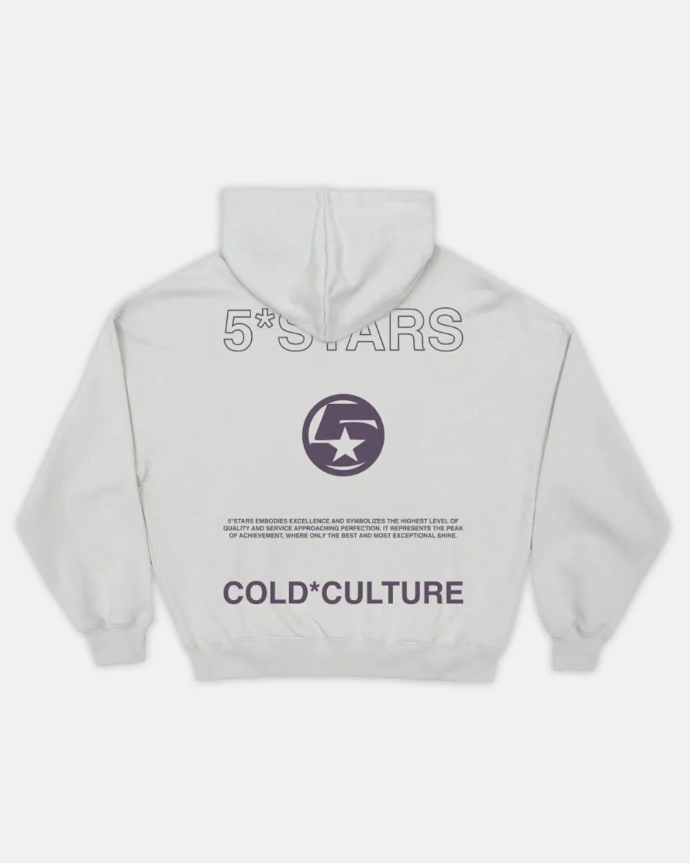 5*STARS HOODIE LIGHT GREY