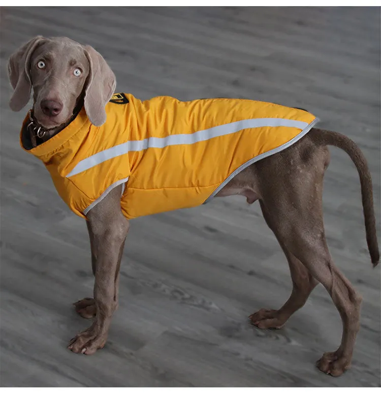 A a Pets' Luxurious Rain & Wind' Protector Jacket for Dogs - Yellow