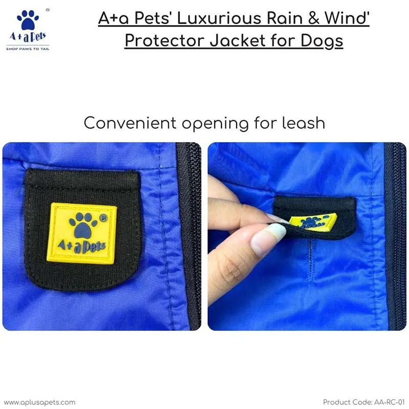 A a Pets' Luxurious Rain & Wind' Protector Jacket for Dogs - Yellow