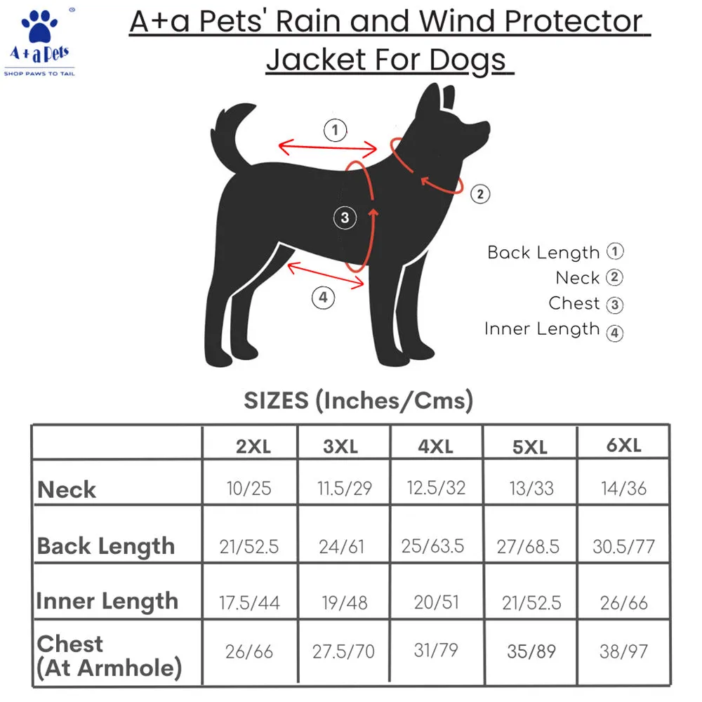 A a Pets' Luxurious Rain & Wind' Protector Jacket for Dogs - Yellow