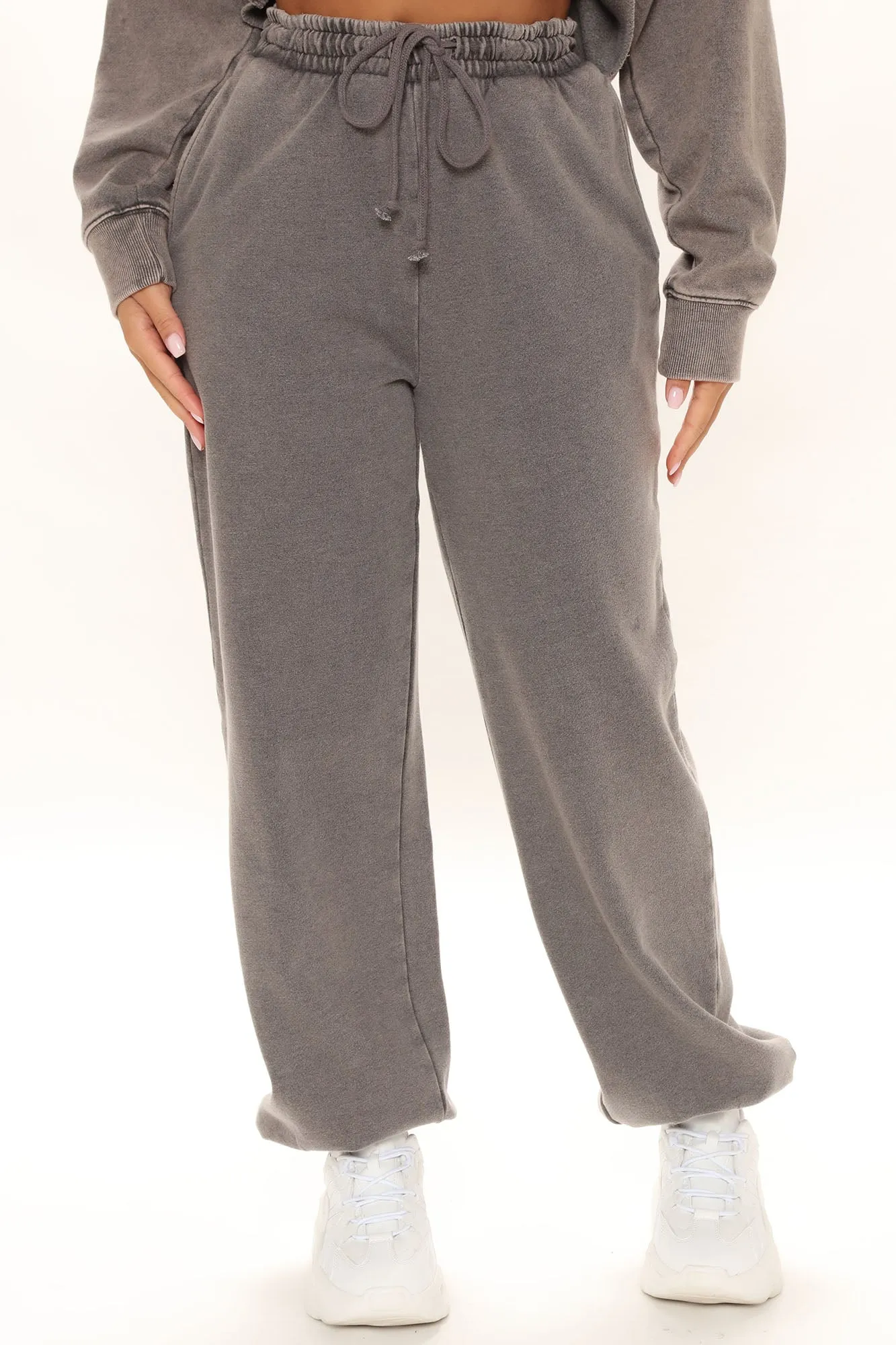 A Day In My Life Sweatpants - Grey Mineral Wash