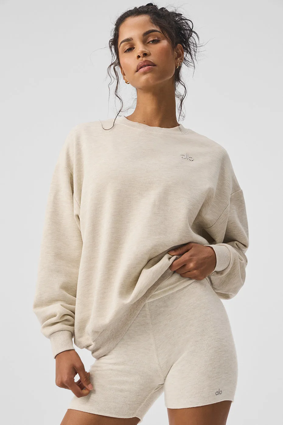 Accolade Crew Neck Pullover - Oatmeal Heather