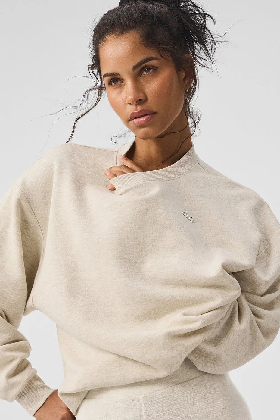 Accolade Crew Neck Pullover - Oatmeal Heather