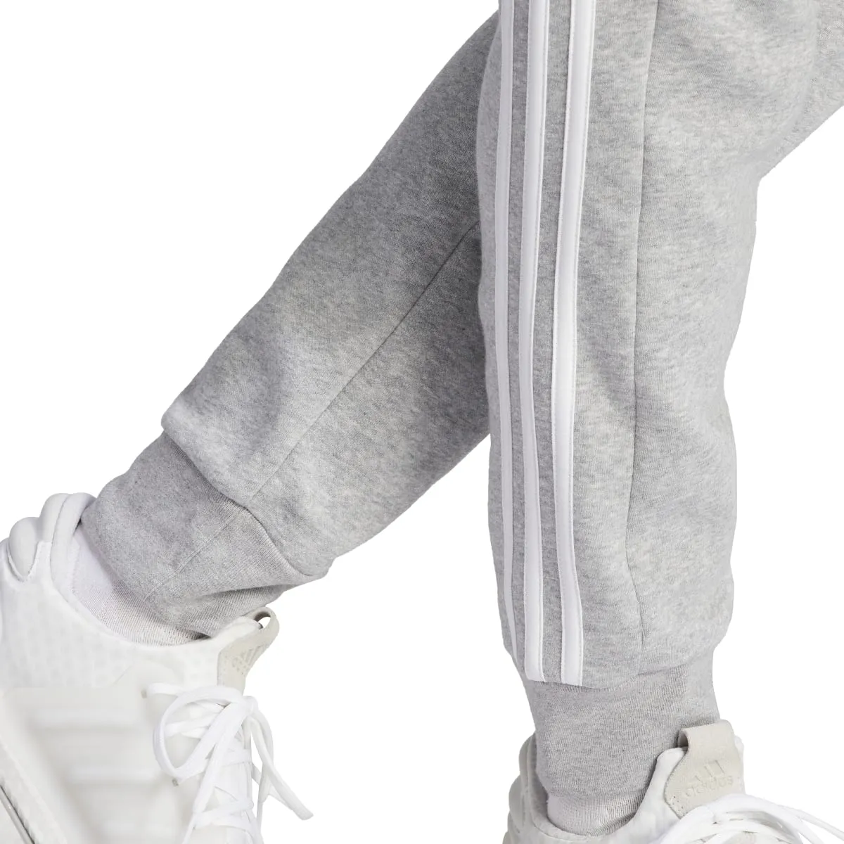 adidas Men's Essentials Tapered 3-Stripes Fleece Pants (Tall)