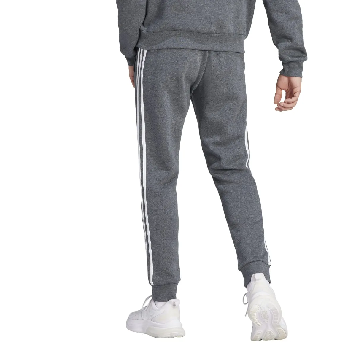 adidas Men's Essentials Tapered 3-Stripes Fleece Pants (Tall)