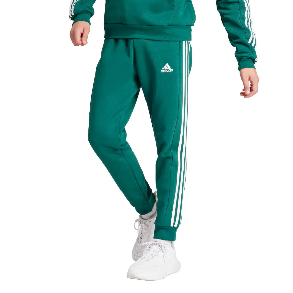 adidas Men's Essentials Tapered 3-Stripes Fleece Pants (Tall)