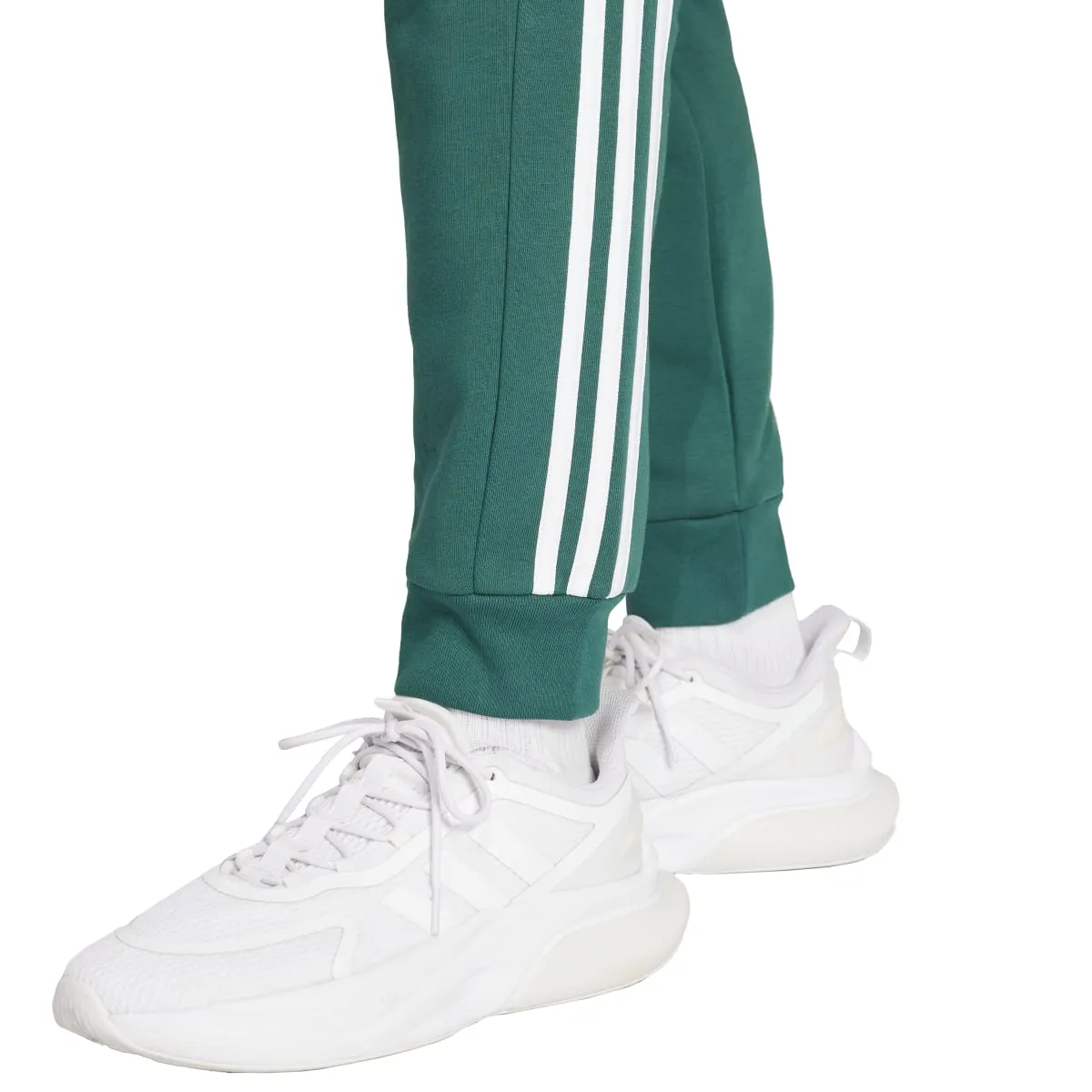 adidas Men's Essentials Tapered 3-Stripes Fleece Pants (Tall)