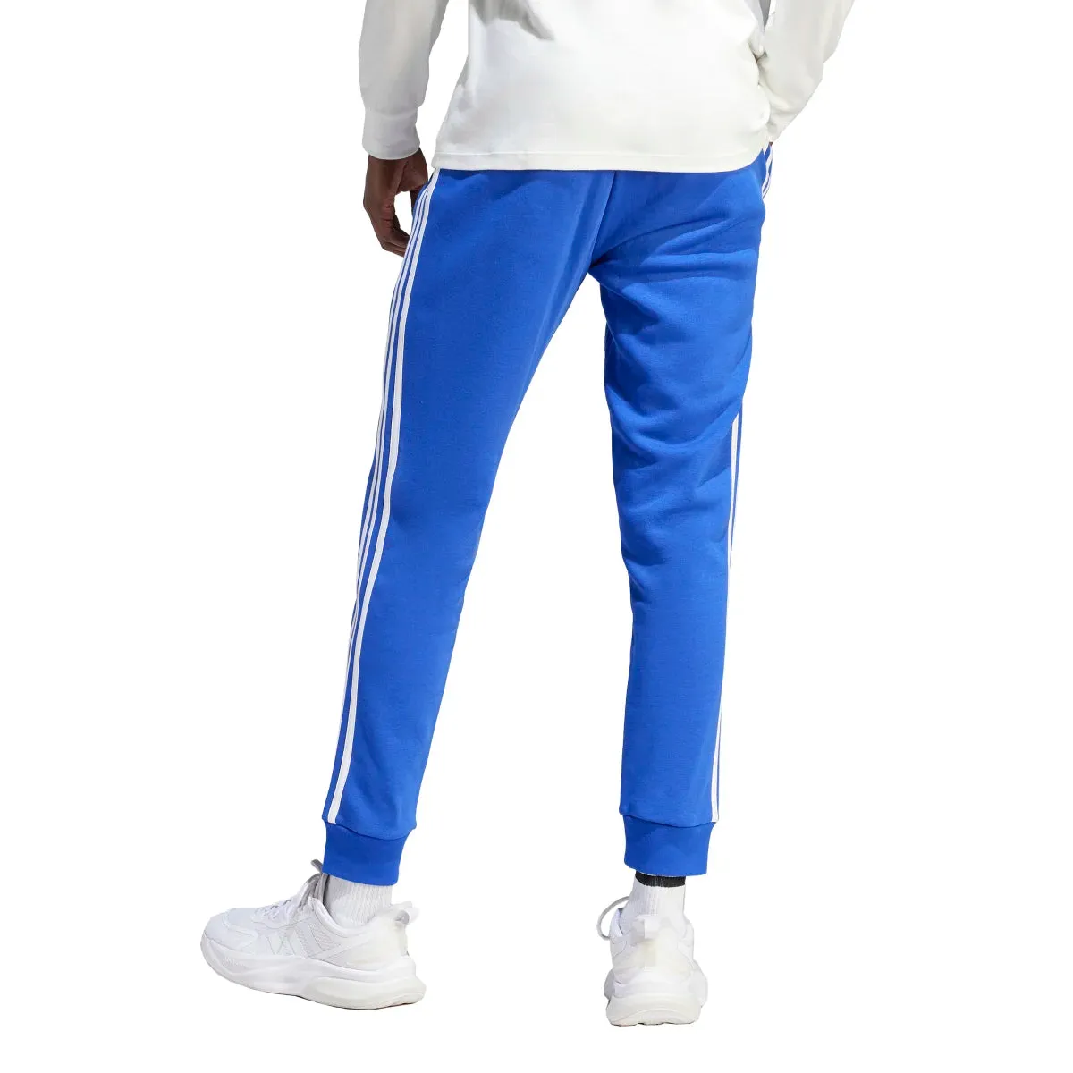 adidas Men's Essentials Tapered 3-Stripes Fleece Pants (Tall)