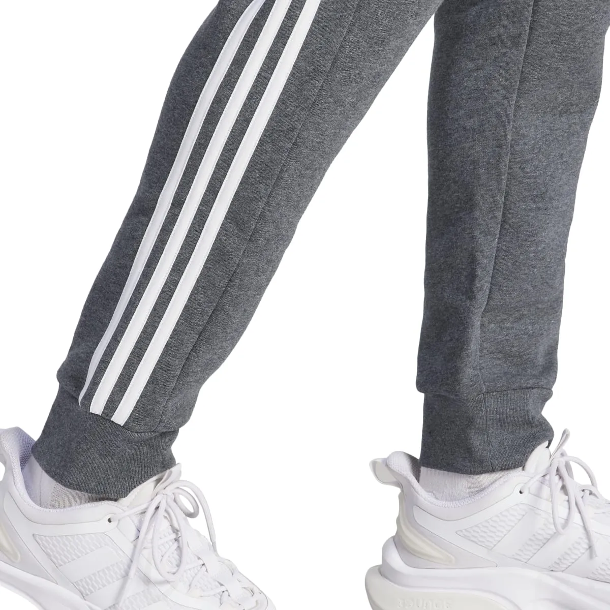 adidas Men's Essentials Tapered 3-Stripes Fleece Pants (Tall)