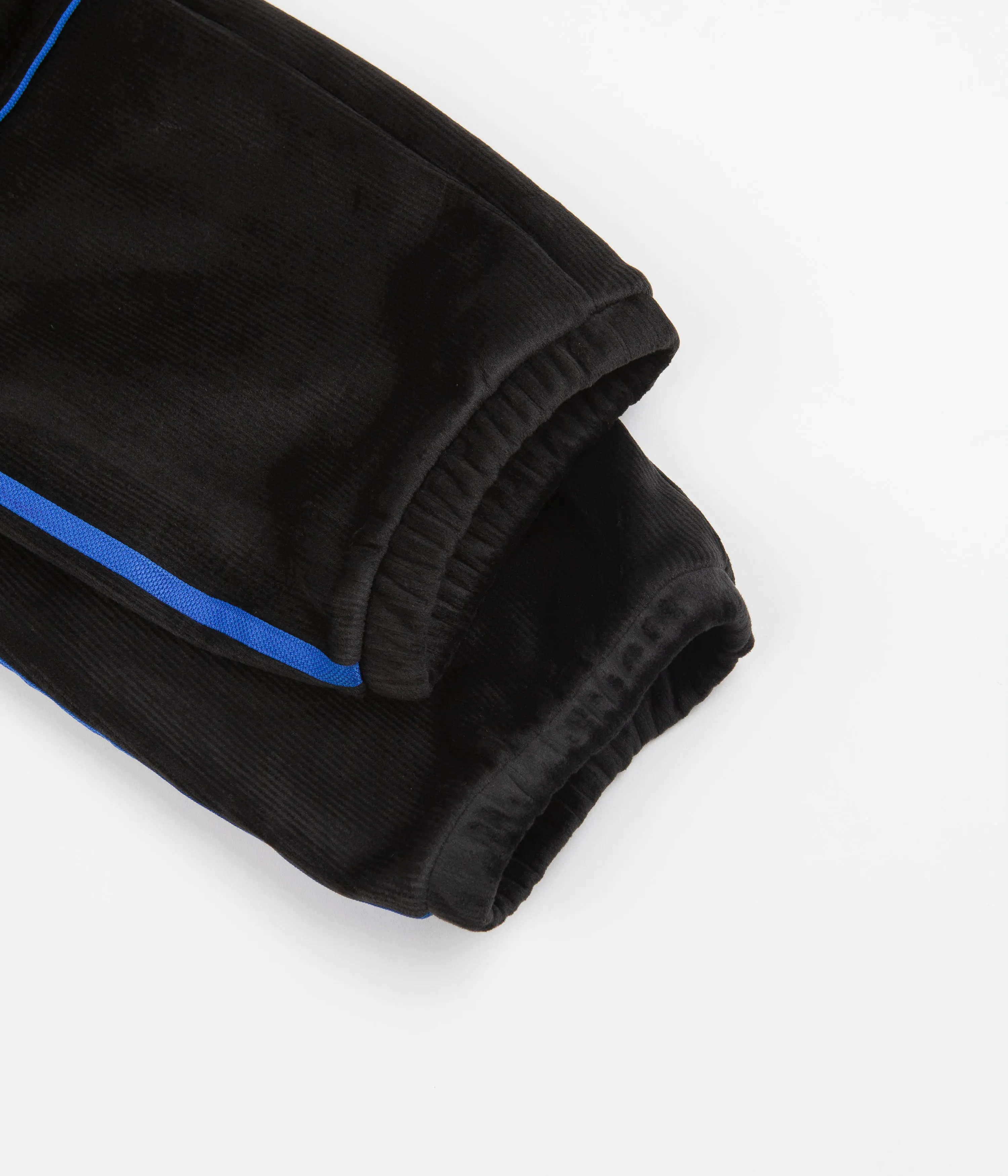 Adidas TJ Velour Sweatpants - Black / Bluebird / Gold