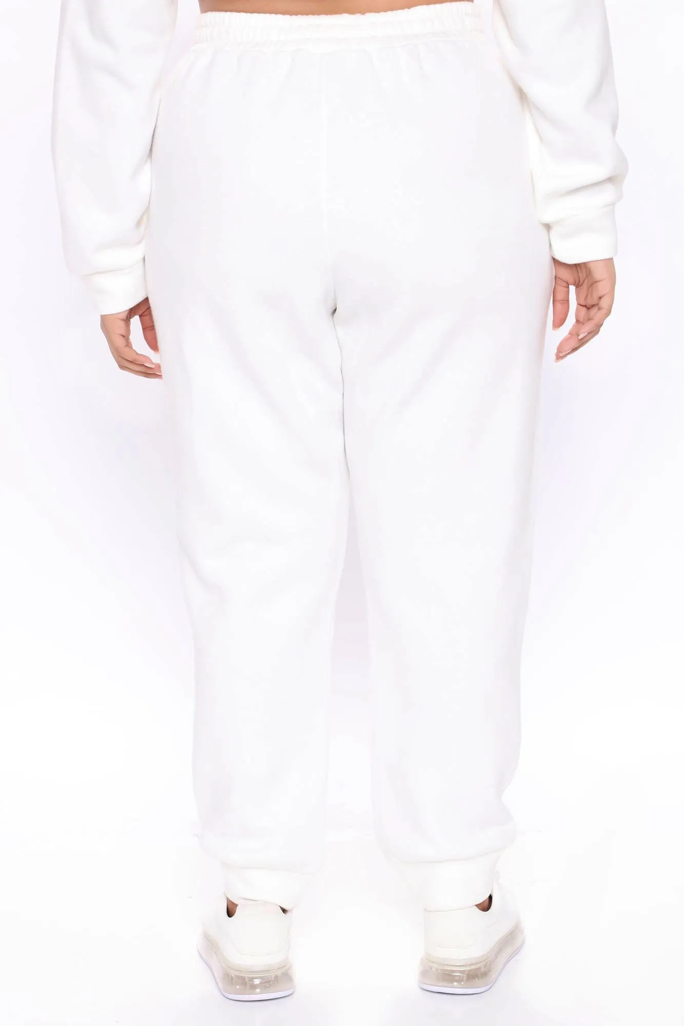 All Chills Distressed Fleece Jogger - White