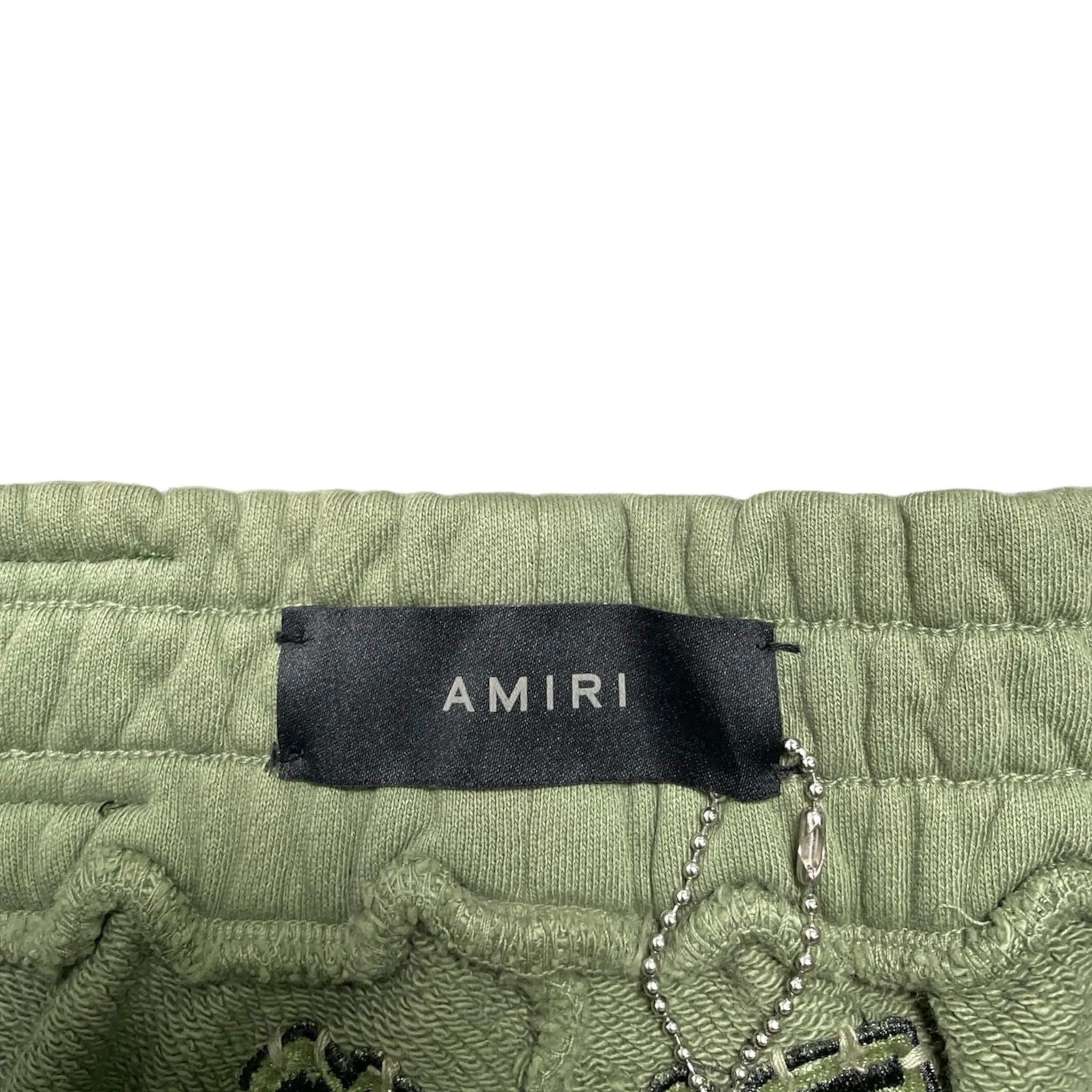 Amiri x Chemist Leather Star Sweatpants Green