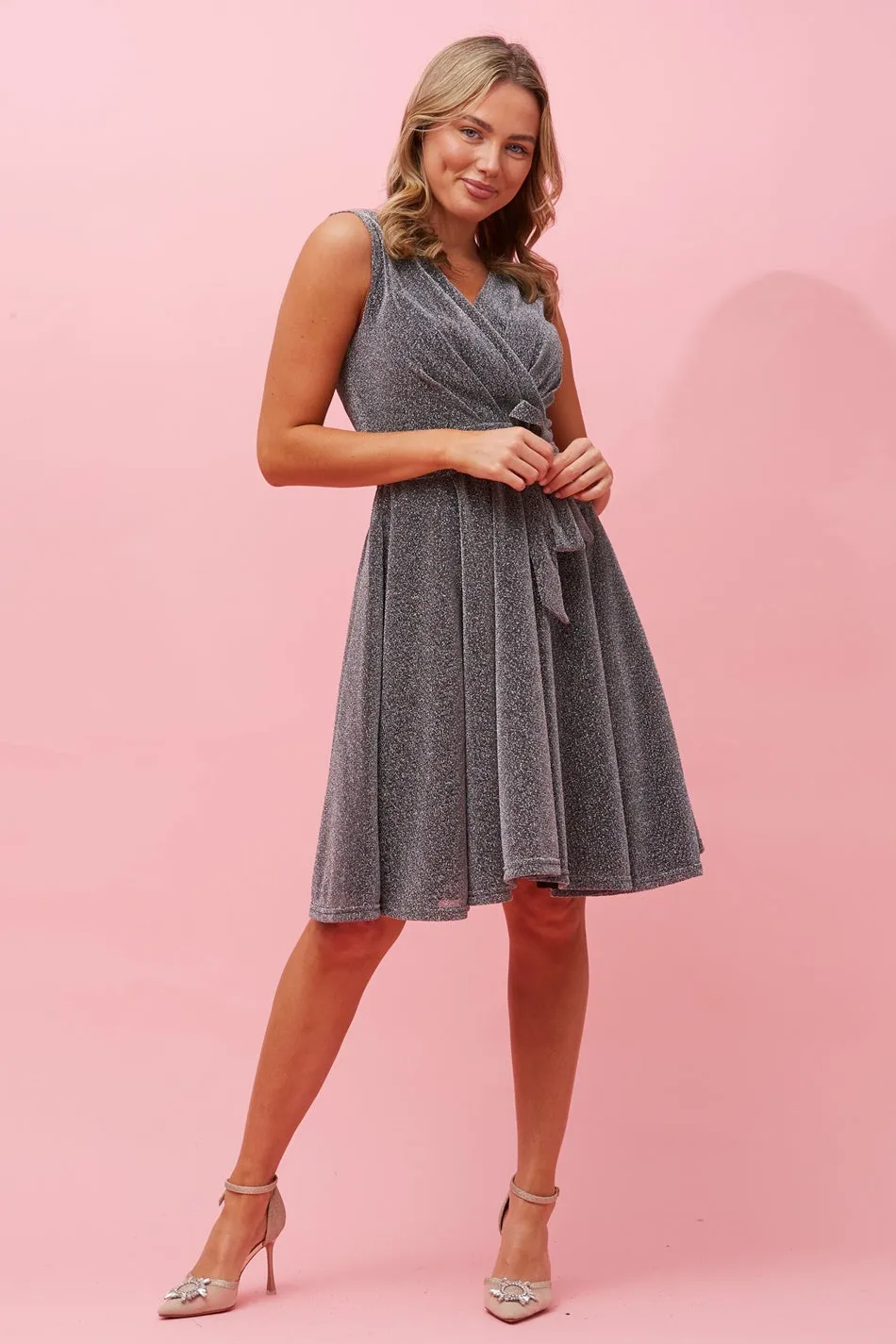 ANDI SLEEVELESS GLITTER DRESS