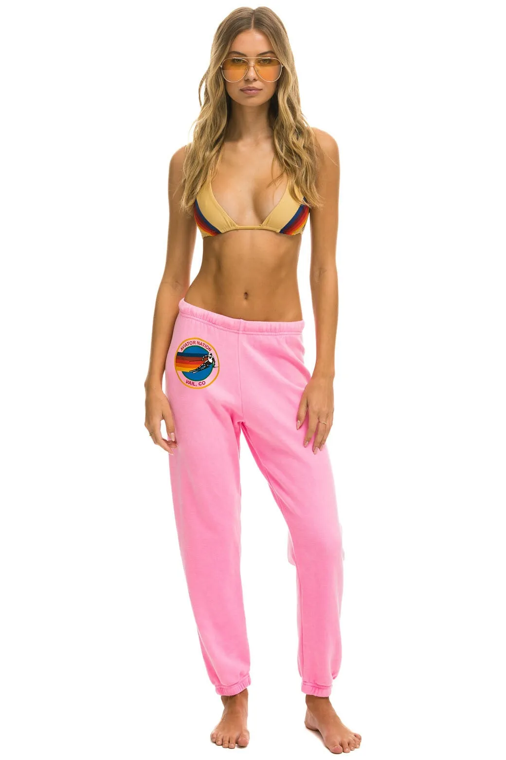 AVIATOR NATION VAIL SWEATPANT - NEON PINK