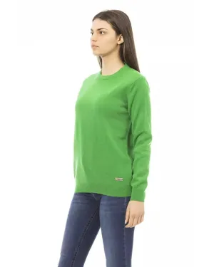 Baldinini Monogram Long Sleeve Crewneck Sweater M Women