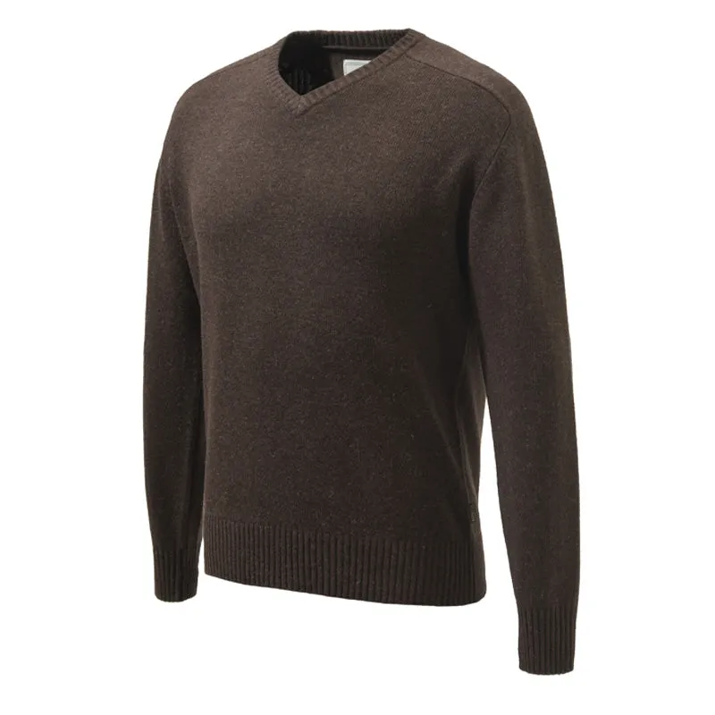 Beretta Somerset V-Neck Sweater Brown Melange