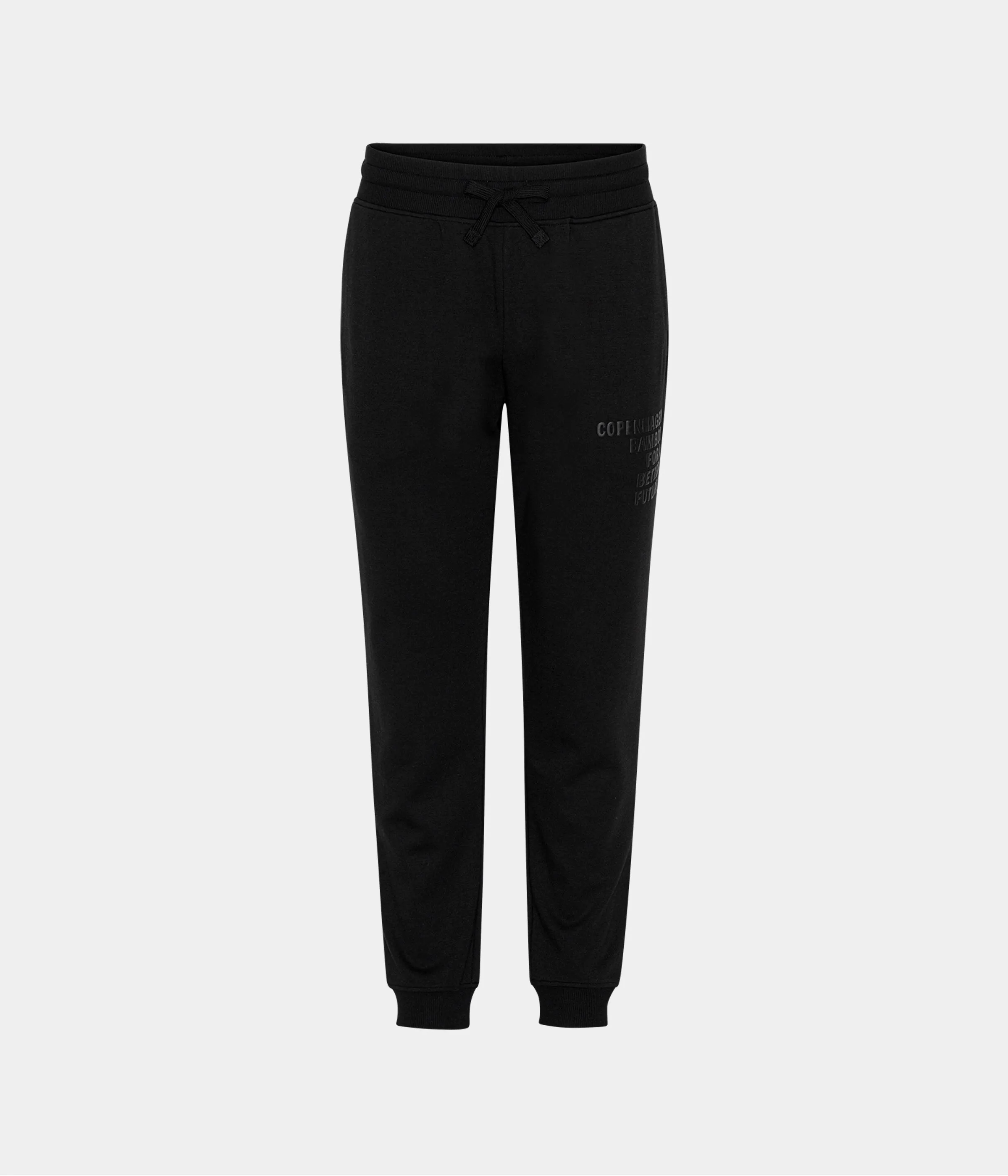 Black bamboo sweatpants with logo