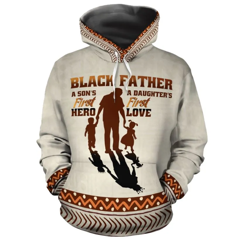 Black Father All-over Hoodie And Joggers Set