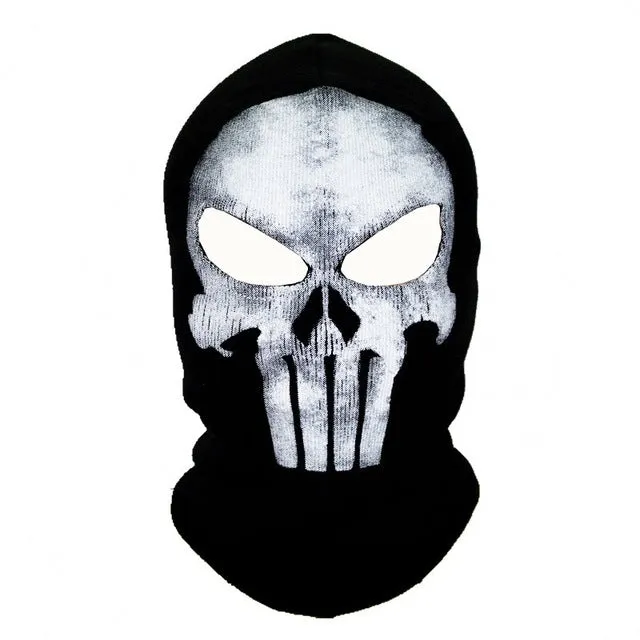 Black Punisher Mask Balaclava Beanies Hats Men Ghost Skull Full Face Warmly Mask Hood Beanie Ggorros Hombre Casquette Bbalaclava