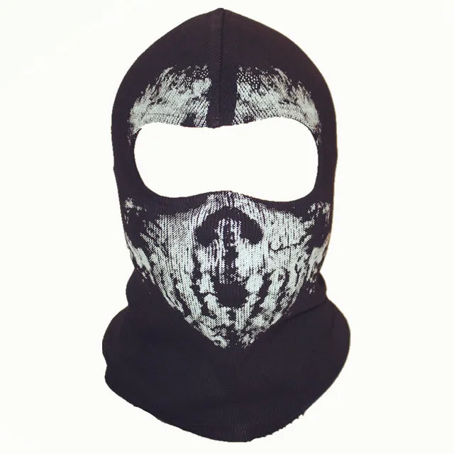 Black Punisher Mask Balaclava Beanies Hats Men Ghost Skull Full Face Warmly Mask Hood Beanie Ggorros Hombre Casquette Bbalaclava