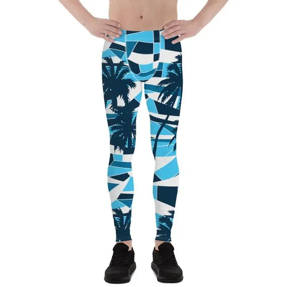 Blue Surf Tropical Men's Leggings