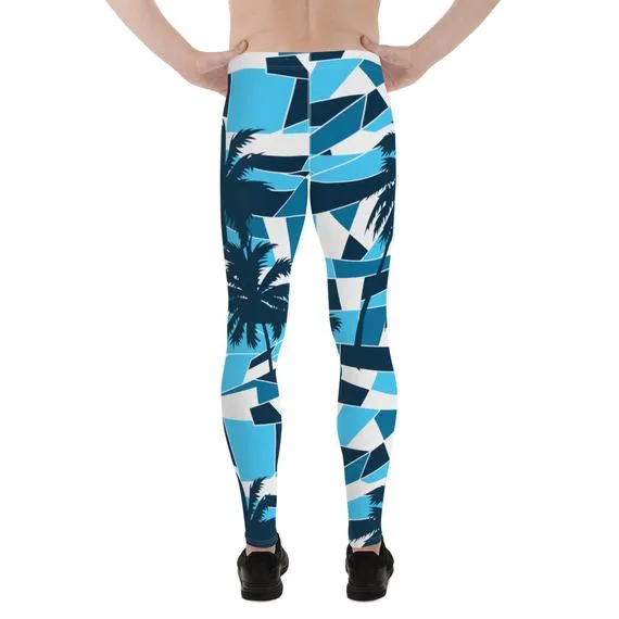 Blue Surf Tropical Men's Leggings