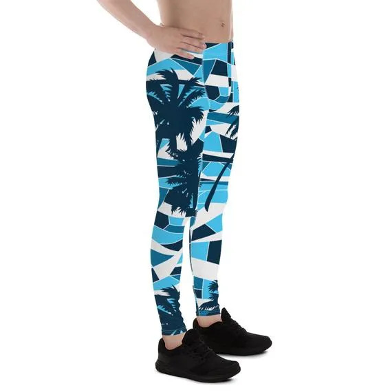 Blue Surf Tropical Men's Leggings