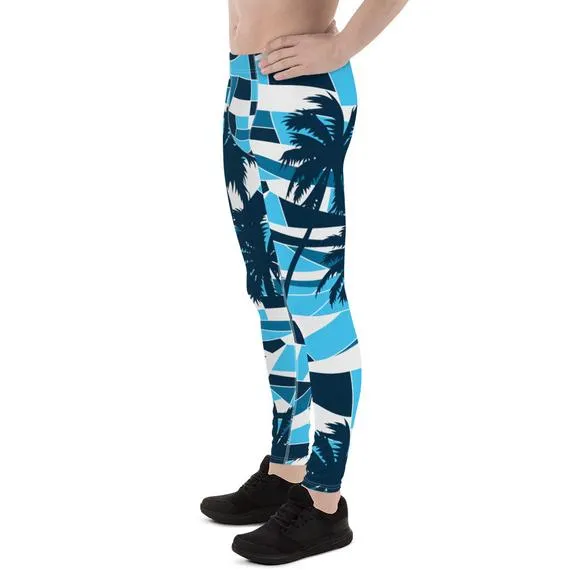 Blue Surf Tropical Men's Leggings