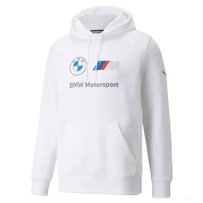 BMW Hoodie, Puma BMW ESS Fleece, White, 2021