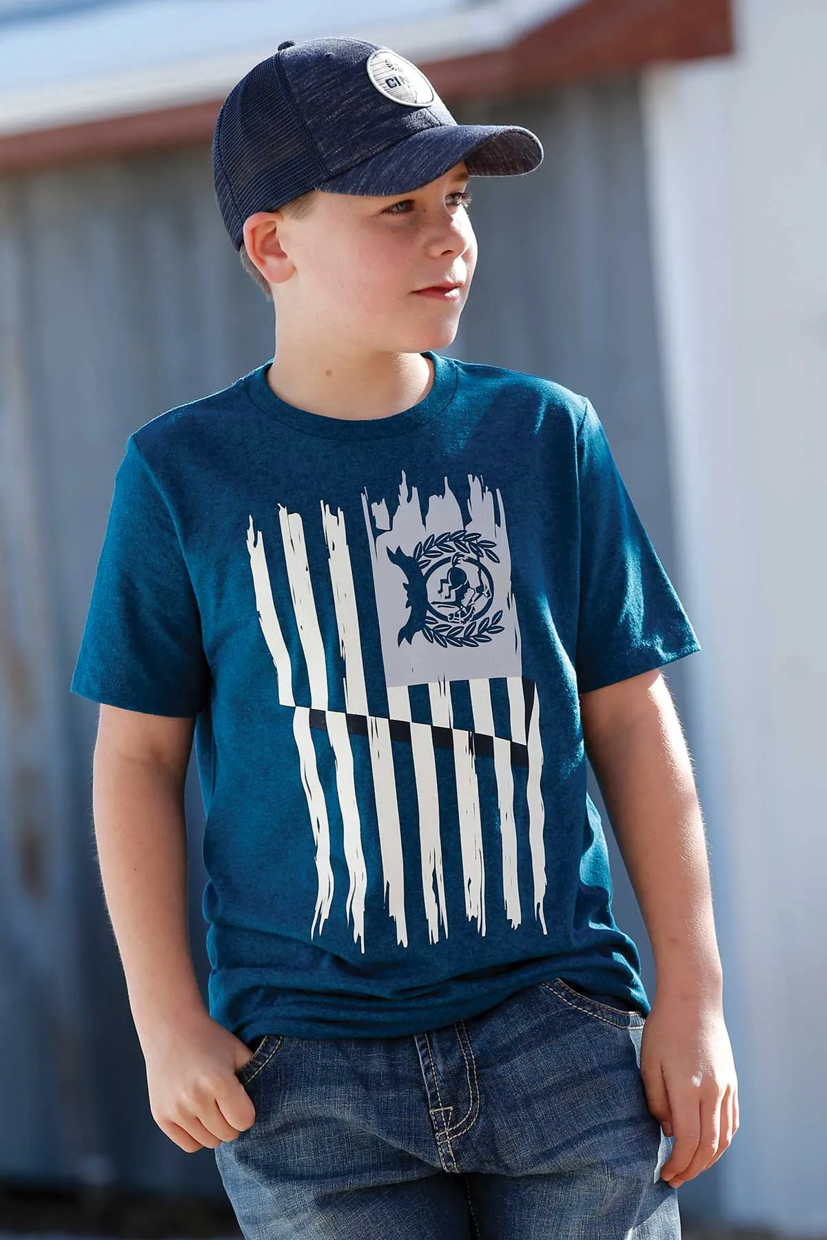 Boy's Blue Cinch Shirt