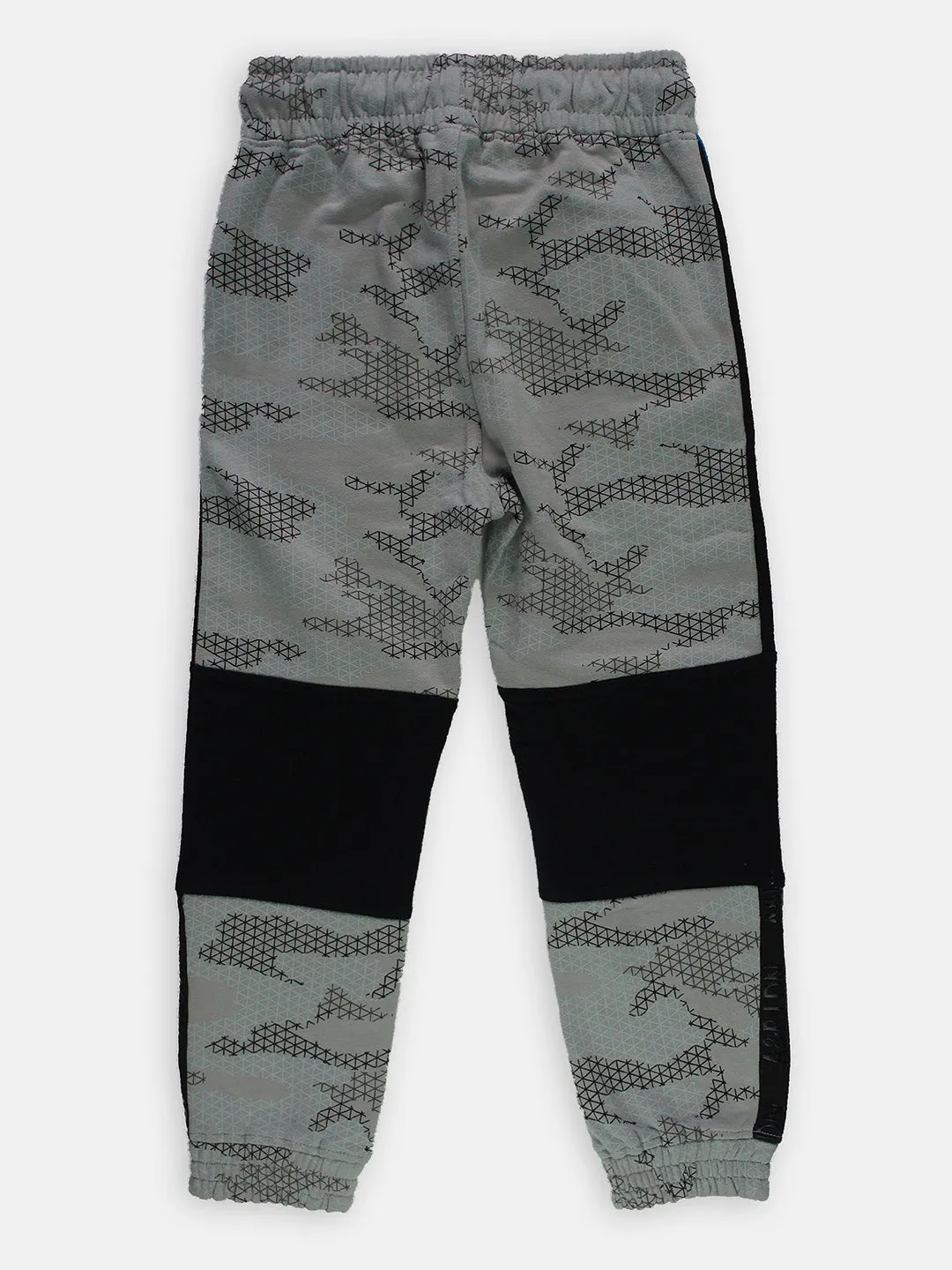 Boys Digital Camo Printed Grey Joggers