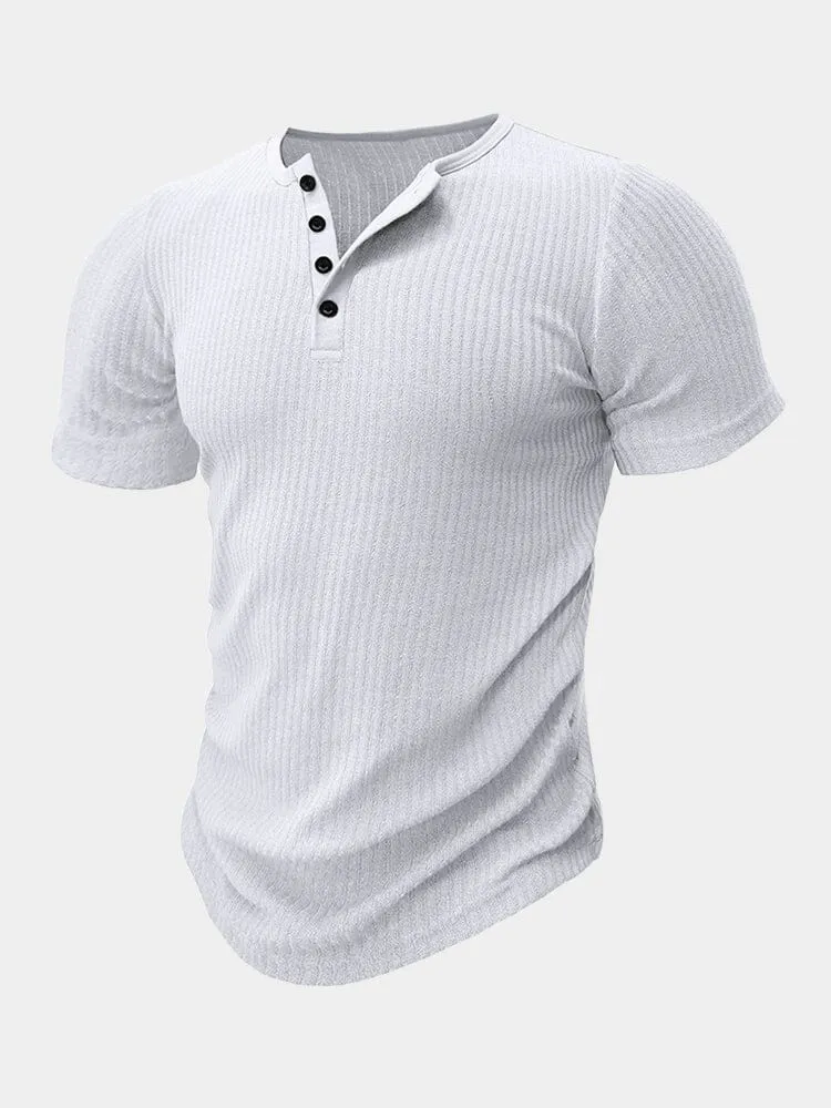 Breathable Stretchy Henley Shirt