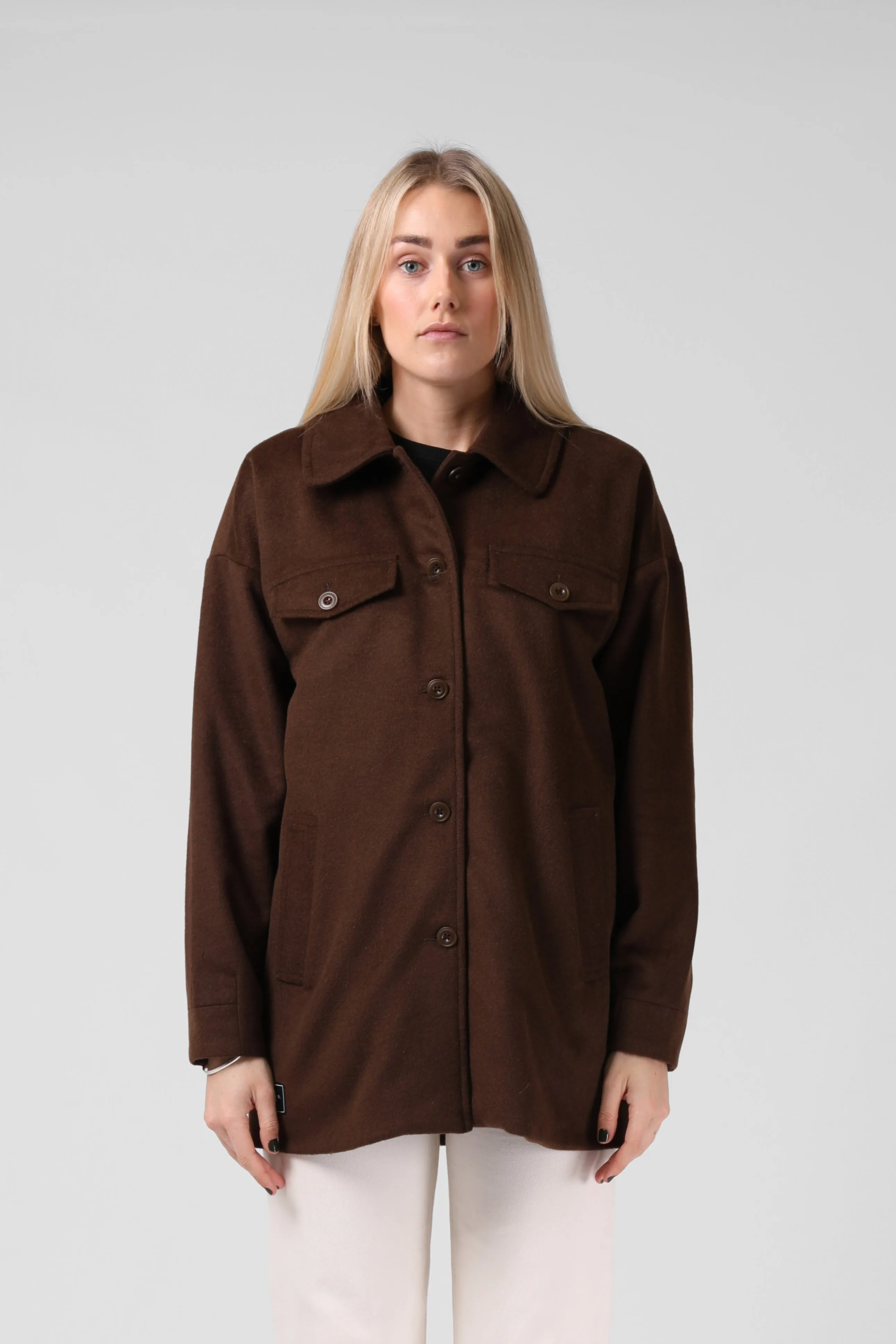 Brooklyn OS Shacket - Chocolate