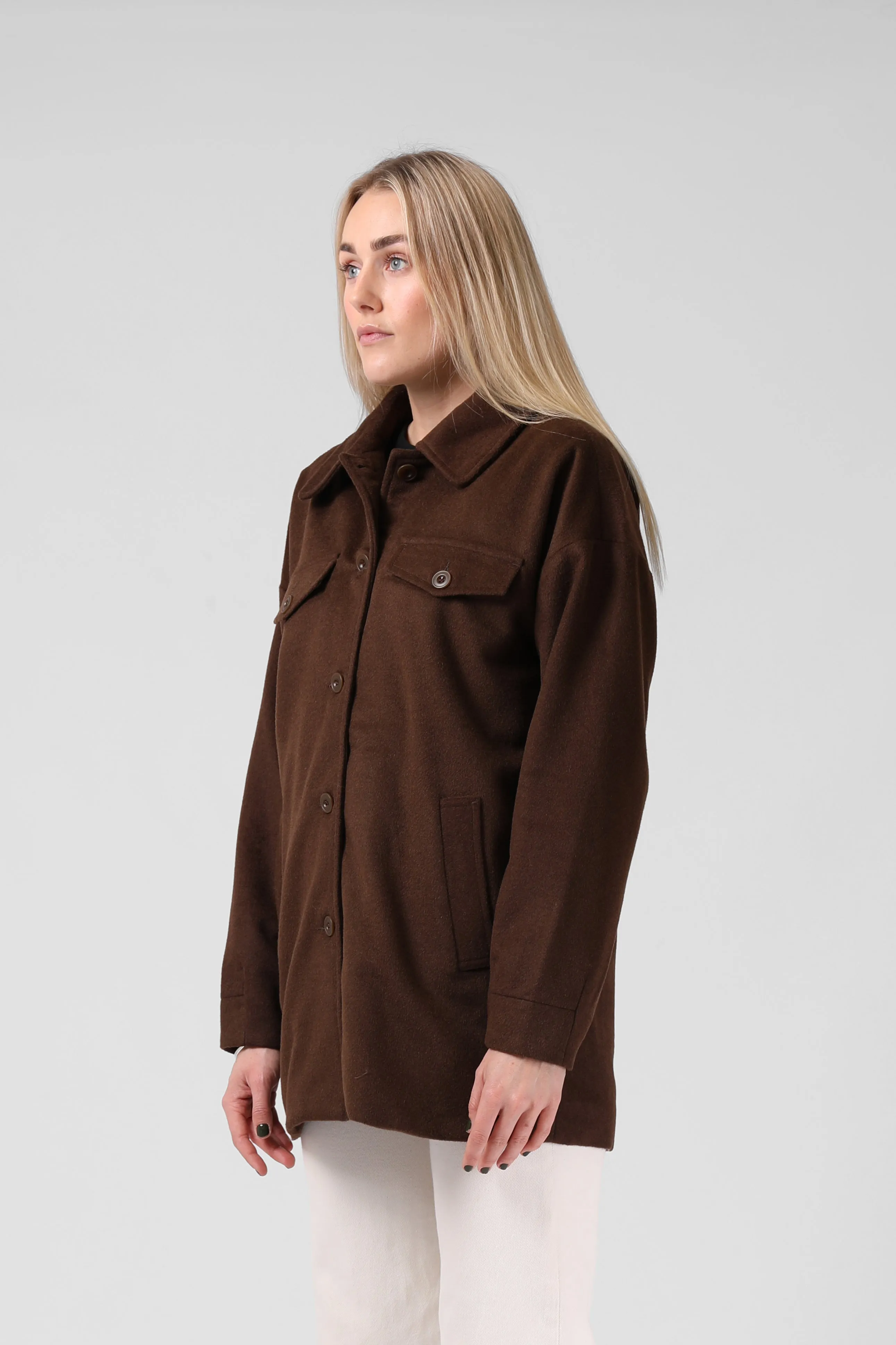 Brooklyn OS Shacket - Chocolate