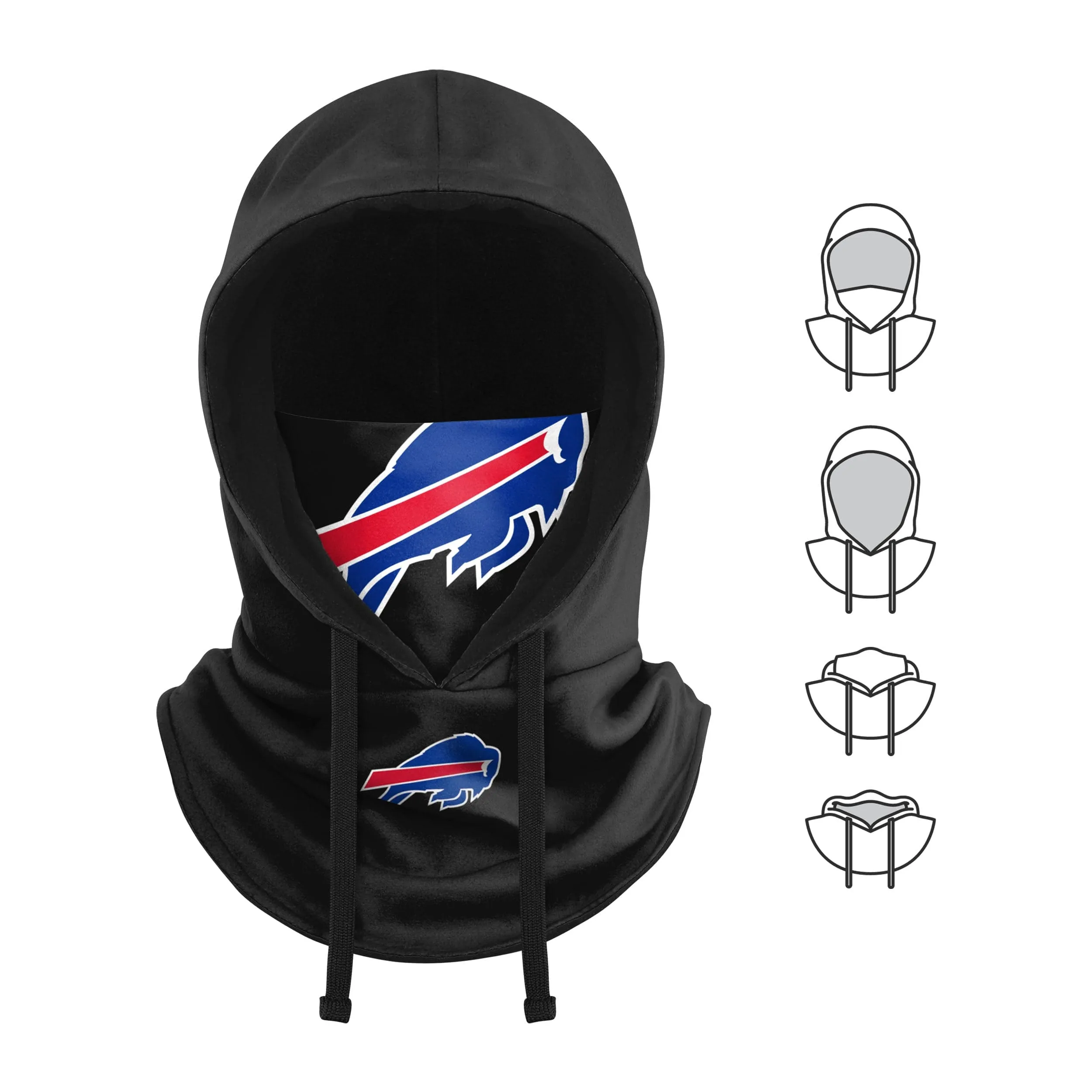 Buffalo Bills NFL Black Drawstring Hooded Gaiter