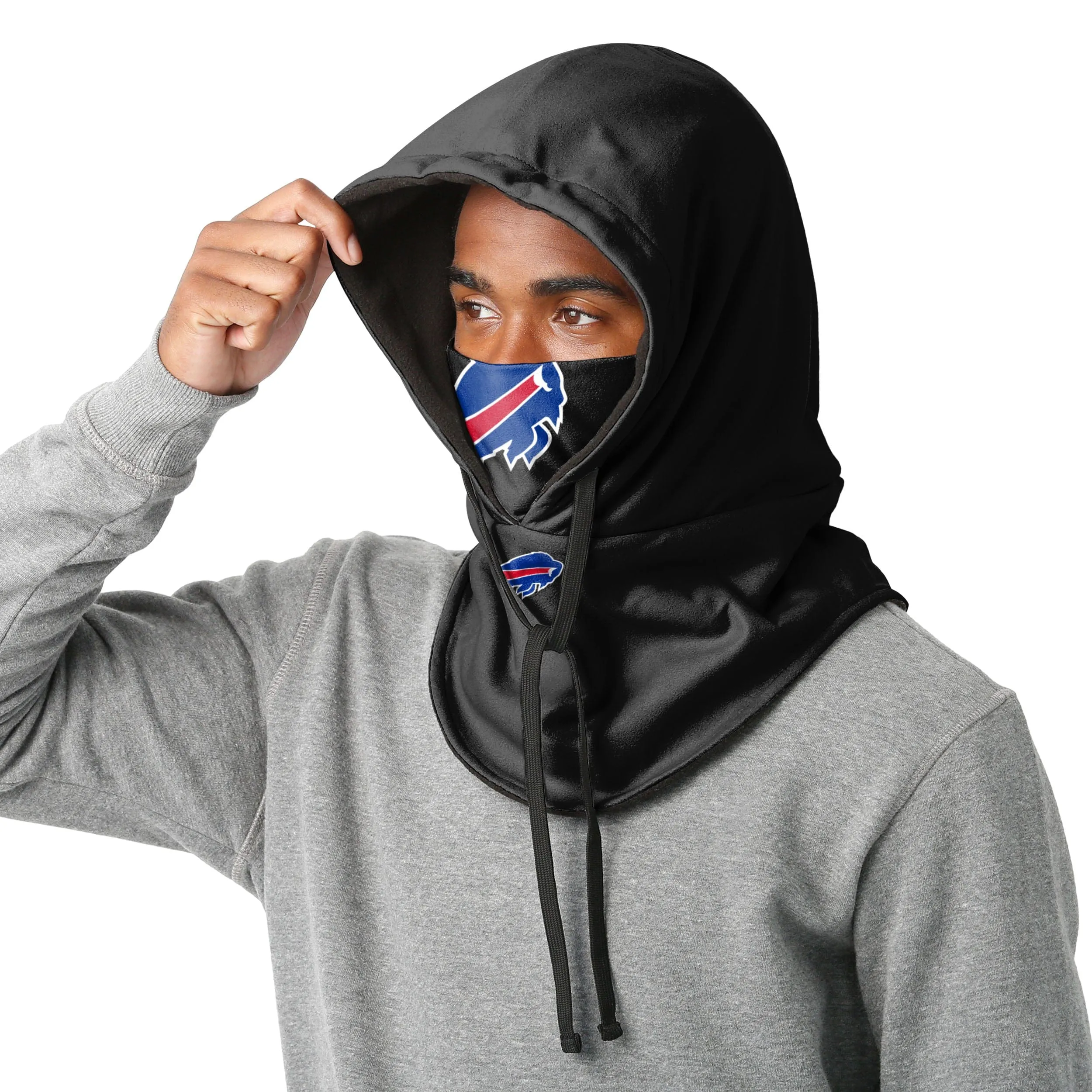 Buffalo Bills NFL Black Drawstring Hooded Gaiter