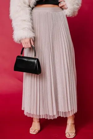 Busy Blushing Tulle Midi Skirt