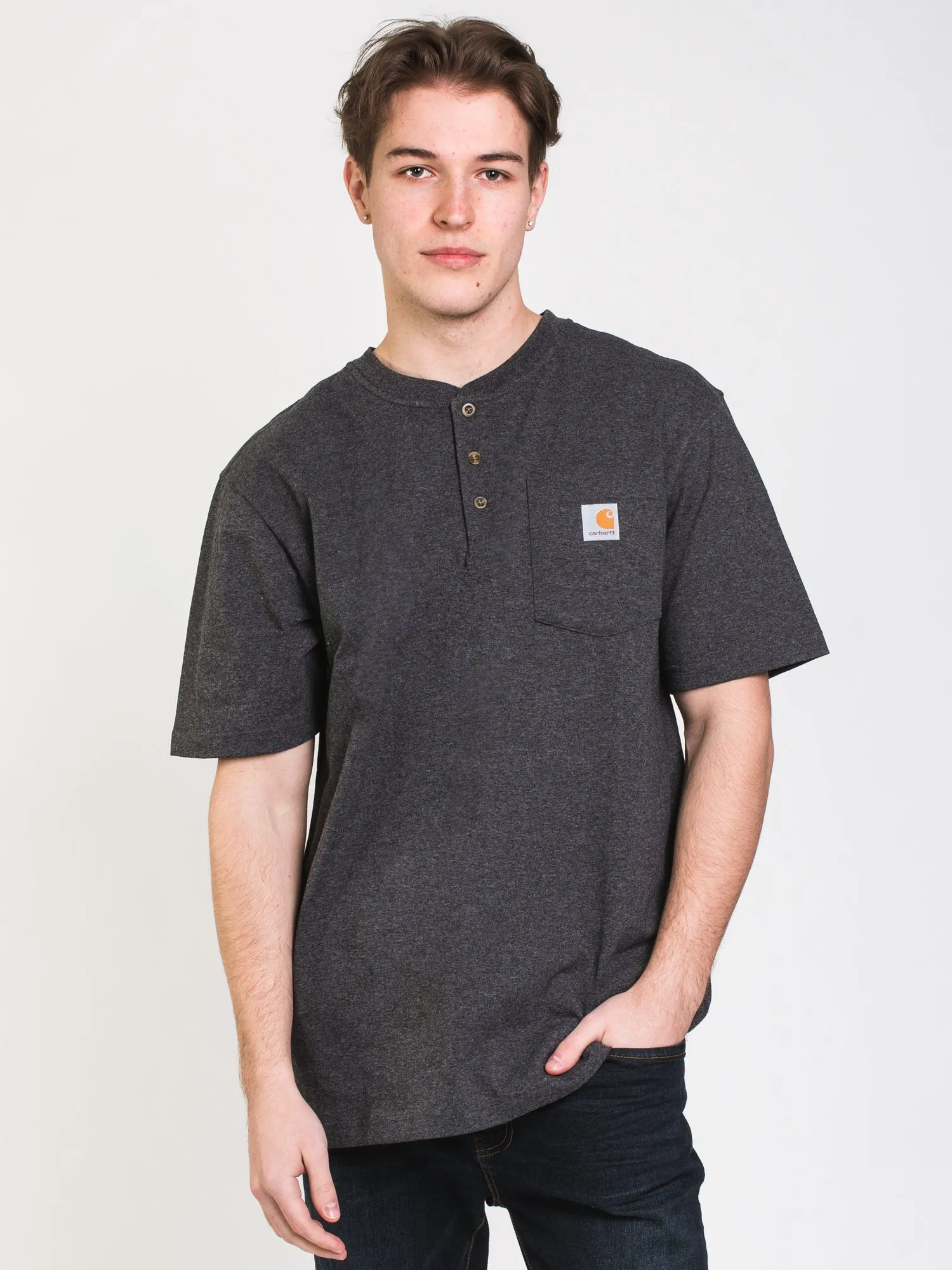 CARHARTT 3/4 BUTTON UP T-SHIRT  - CLEARANCE