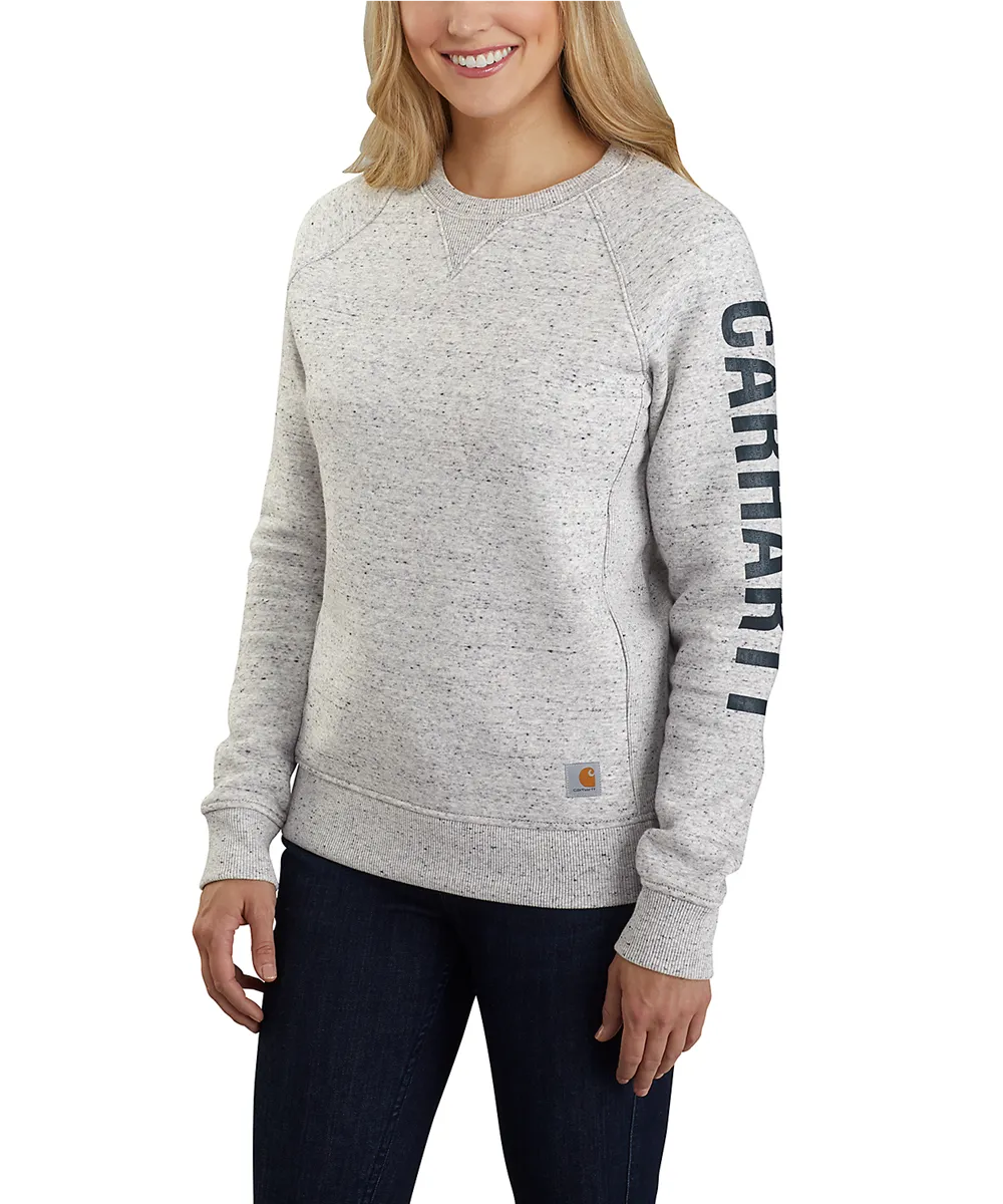 Carhartt Women's Midweight Logo Crew Neck Sweatshirt - Asphalt Heather