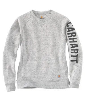 Carhartt Women's Midweight Logo Crew Neck Sweatshirt - Asphalt Heather