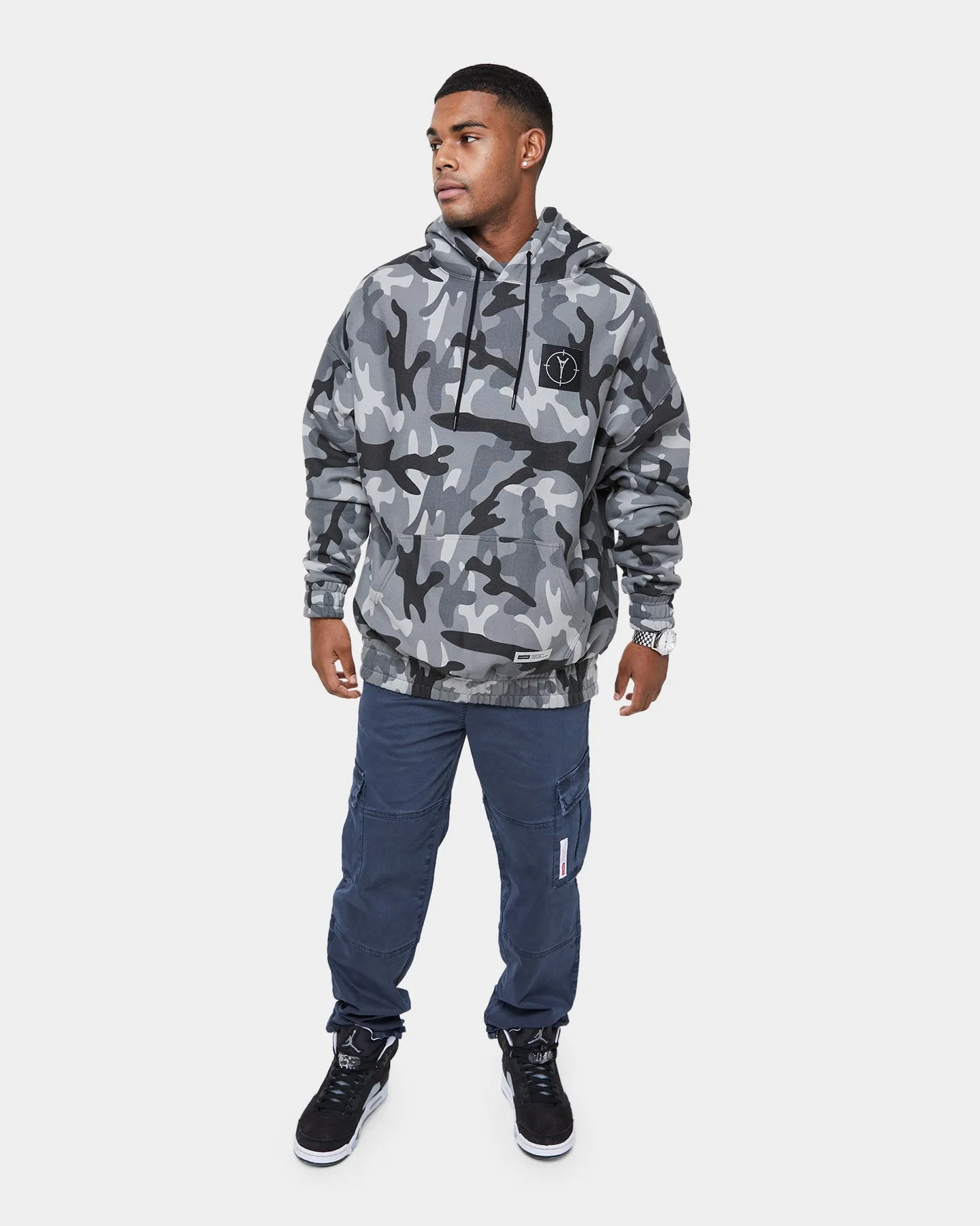 Carré Utilitaire Camo Hoodie Black Camo