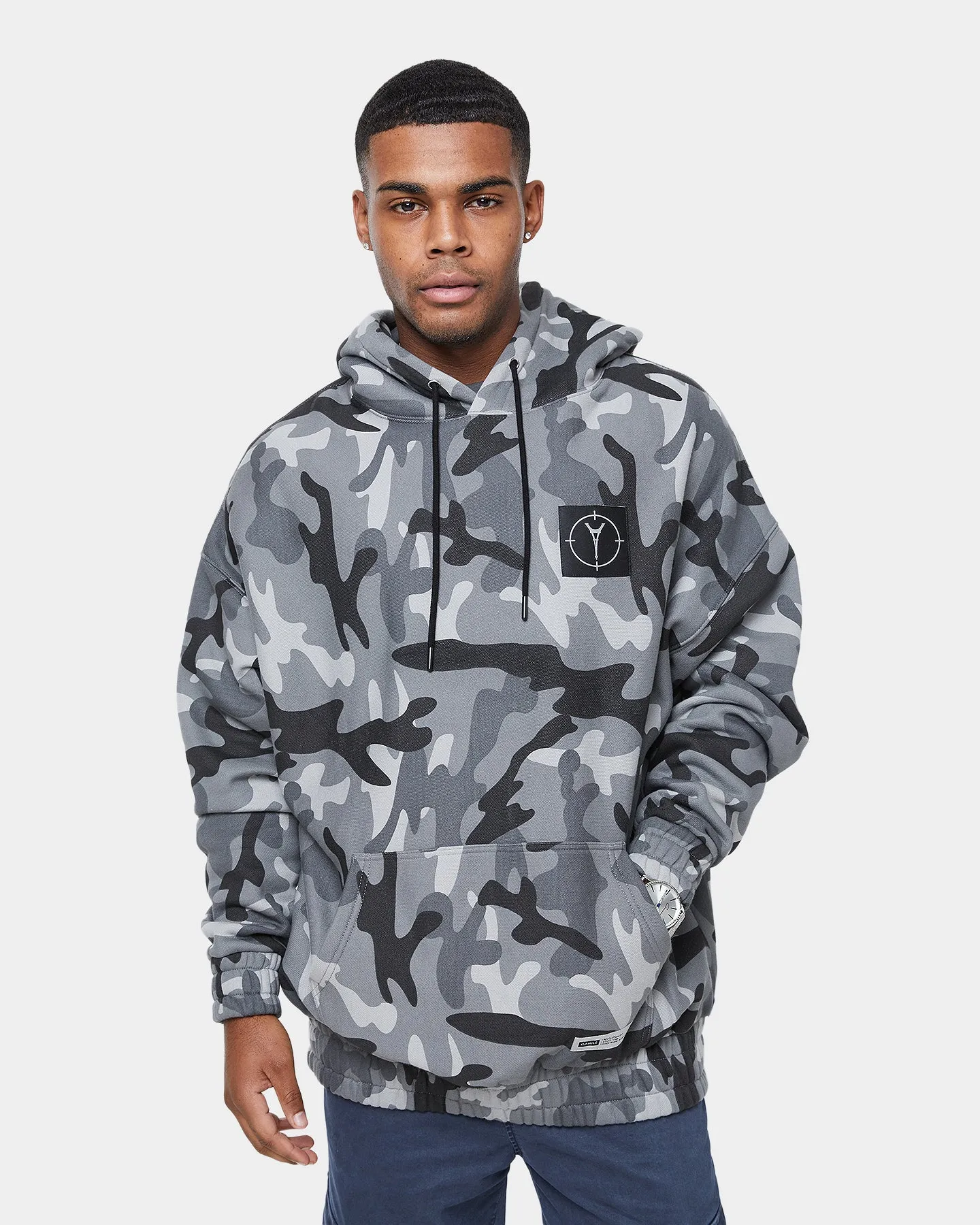 Carré Utilitaire Camo Hoodie Black Camo