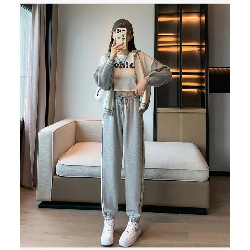 Casual Banana-Shaped Plus Sports Tapered Loose Fit Sweatpants