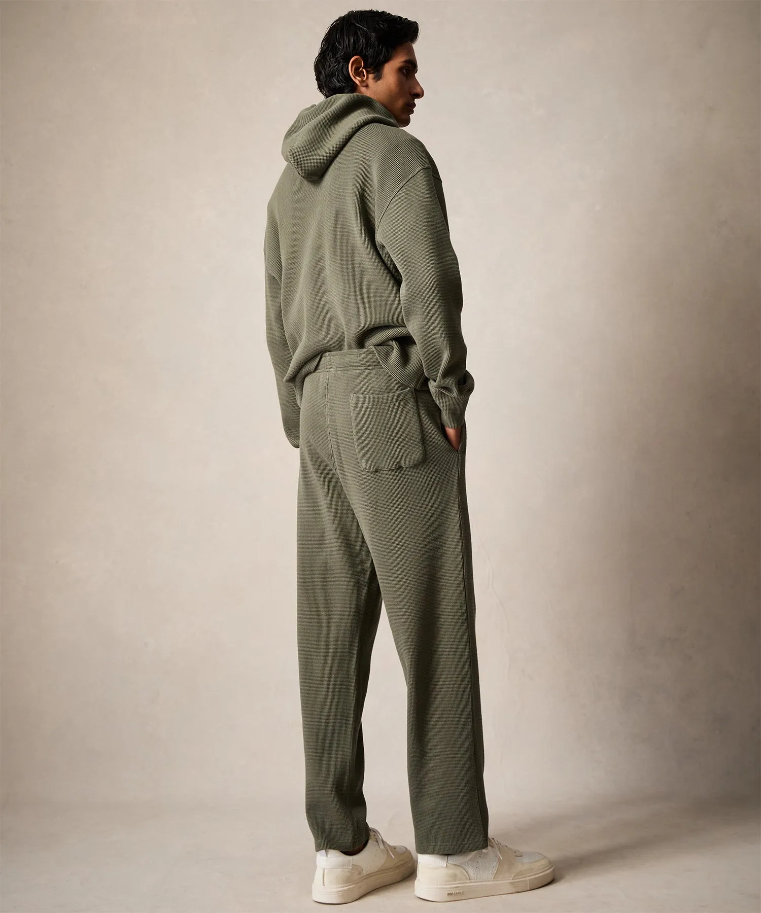 Champion Oversized Waffle Sweatpants in Olive