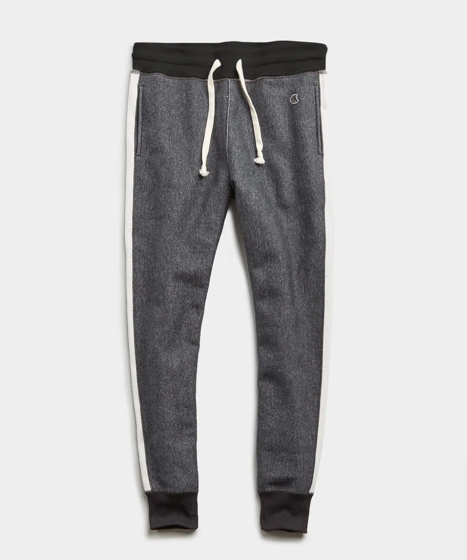 Champion Side Stripe Slim Sweatpant in Dark Charcoal Pepper