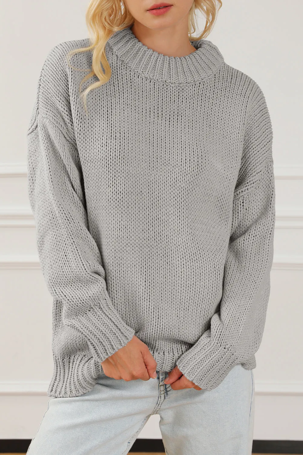 Chunky Gray Sweater