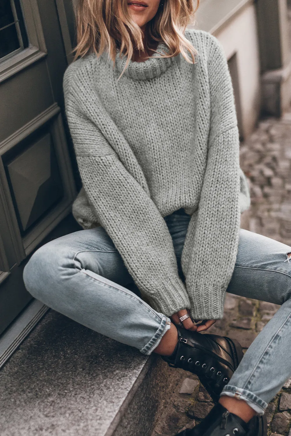 Chunky Gray Sweater