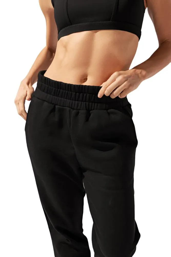 Cloud Rollover Sweatpant - Black