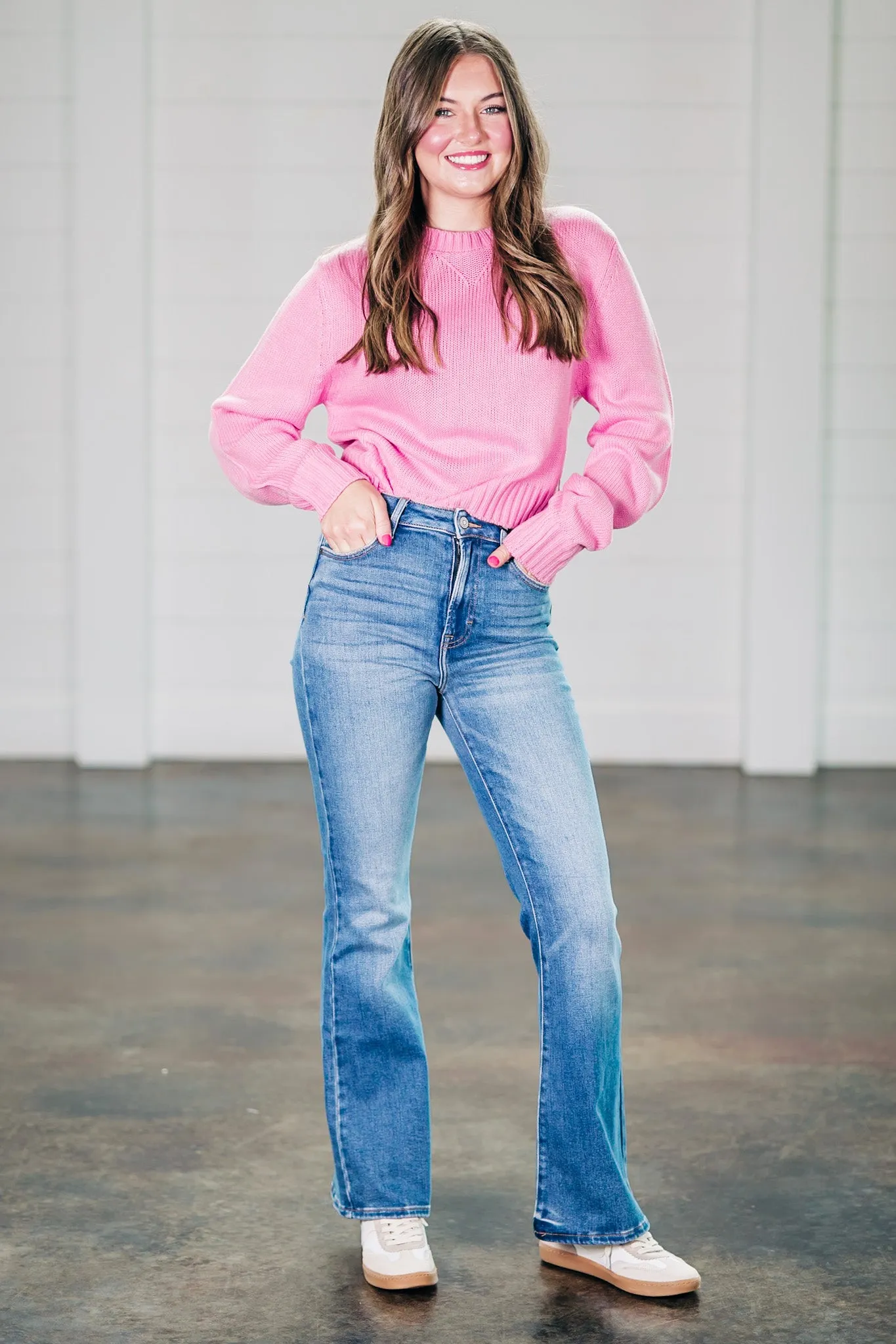 Comfortable Charm Pink Sweater