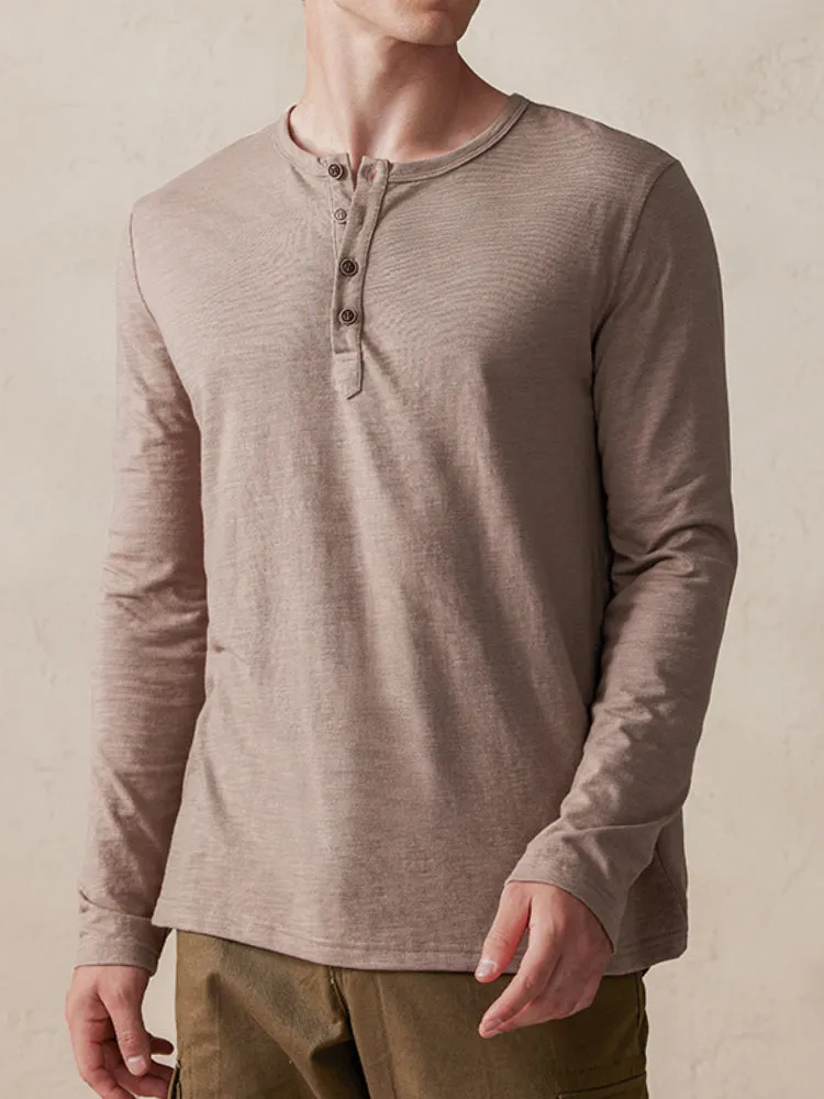 Comfy 100% Cotton Henley Shirt